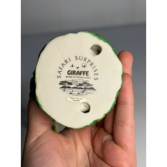 VTG 1988 Safari Surprises "GIRAFFE" 4.75" Franklin-Mint Porcelain Decor Figurine - Picture 6 of 7